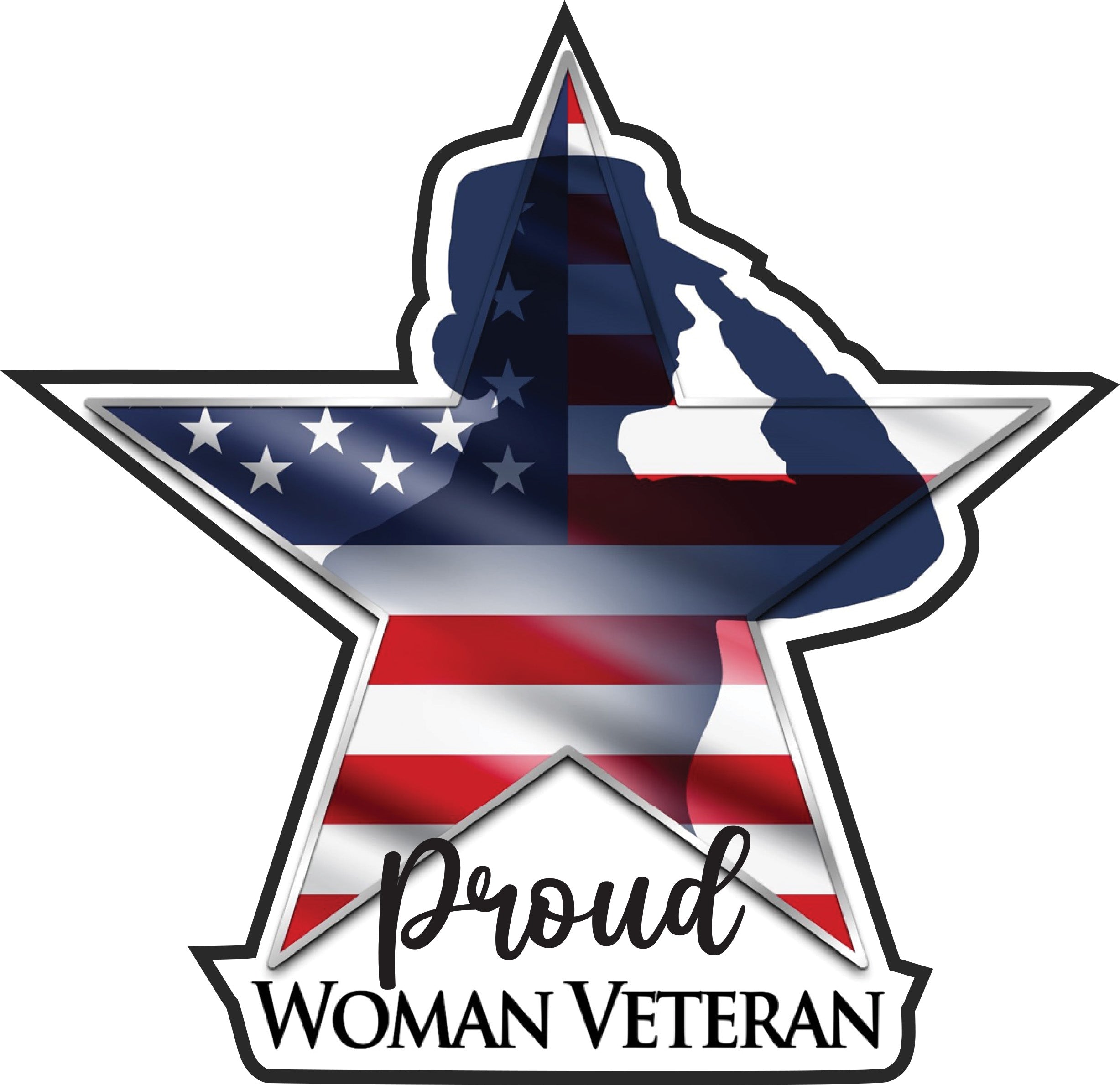 Proud Female Veteran Sticker