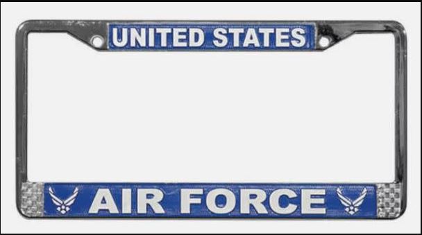 Air Force Chrome License Plate