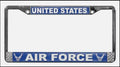 Air Force Chrome License Plate