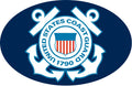 Oval US Coast Guard Crest Auto Magnet