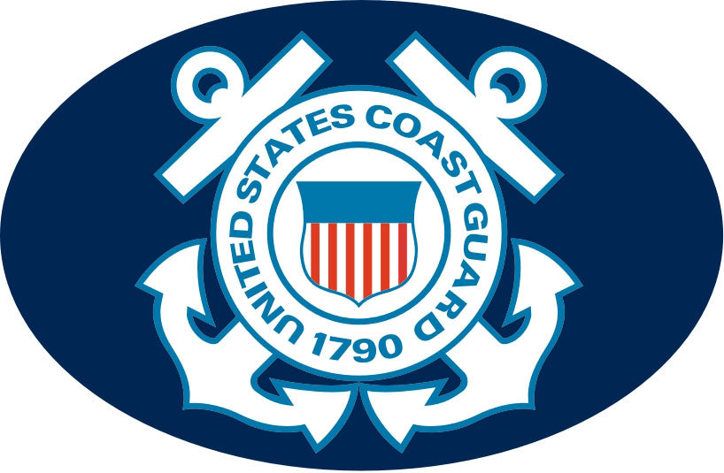 Oval US Coast Guard Crest Auto Magnet