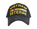 Black  Vietnam Veteran with Campaign Ribbons Patch Ball Cap