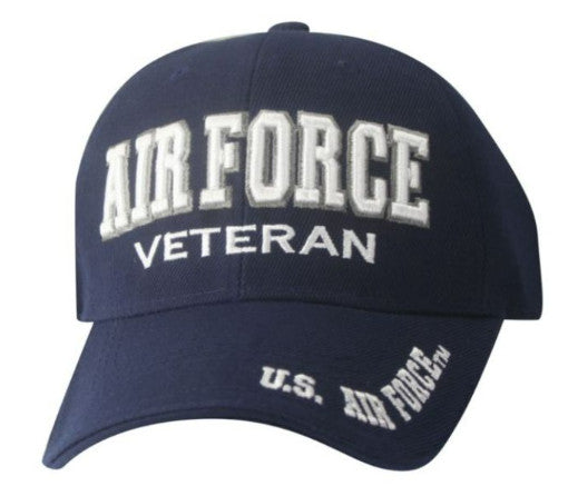 Air Force Veteran 3-D Foam Shadow Design DEMB Ball Cap  Blue