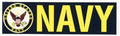 U.S. Navy Sticker with Crest 9.5"x3"