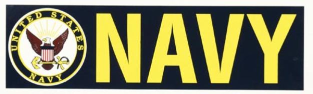 U.S. Navy Sticker with Crest 9.5"x3"