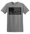 Veteran Gray Shirt with Flag Design