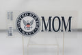 Navy Mom w/Emblem 3x6.25" Decal