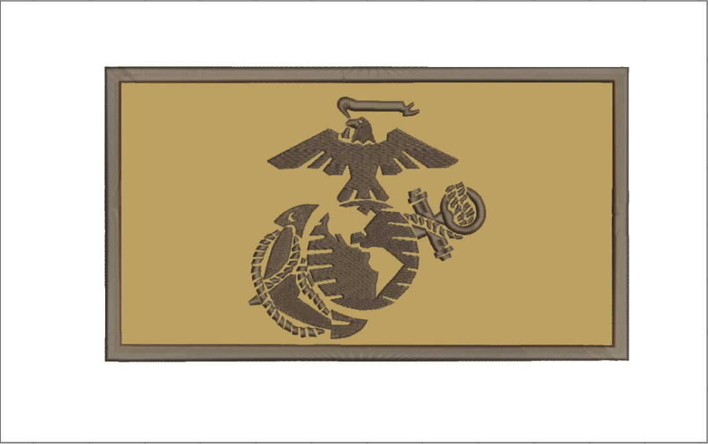 Marine Corps Desert Brown Hook & Loop Patch