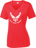 Air Force  Symbol Women's Pink Raspberry V-Neck T-Shirt