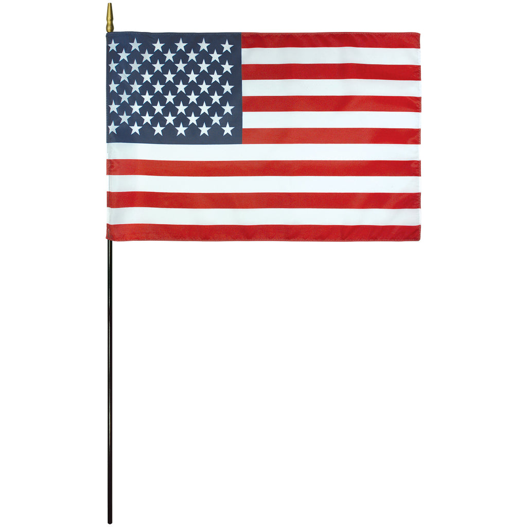 USA Endura-Gloss Stick Flag with Gold Spear Tip