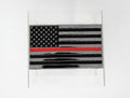 Thin Red Line Chrome Plated Metal Auto Emblem 2.5''x4''