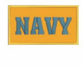"Navy" with  Hook Back 3.5"x2" Patch
