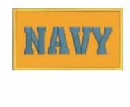 "Navy" with  Hook Back 3.5"x2" Patch