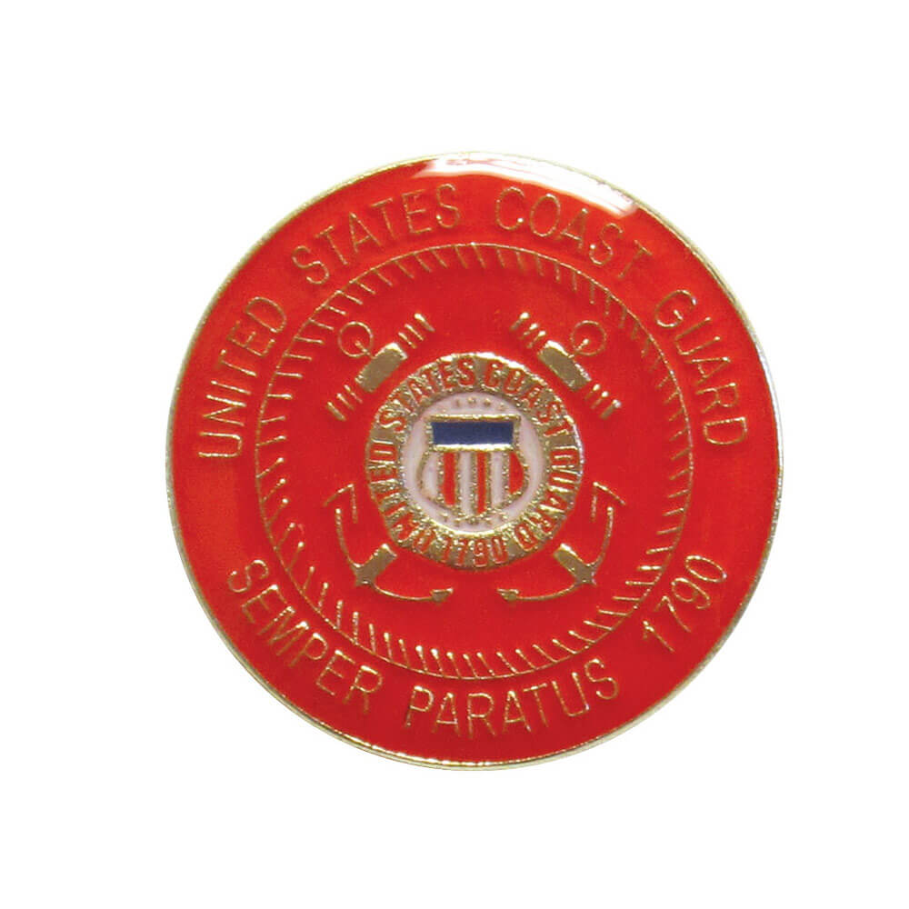 Coast Guard pin  Discontinued  RED