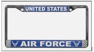 Air Force Chrome License Plate