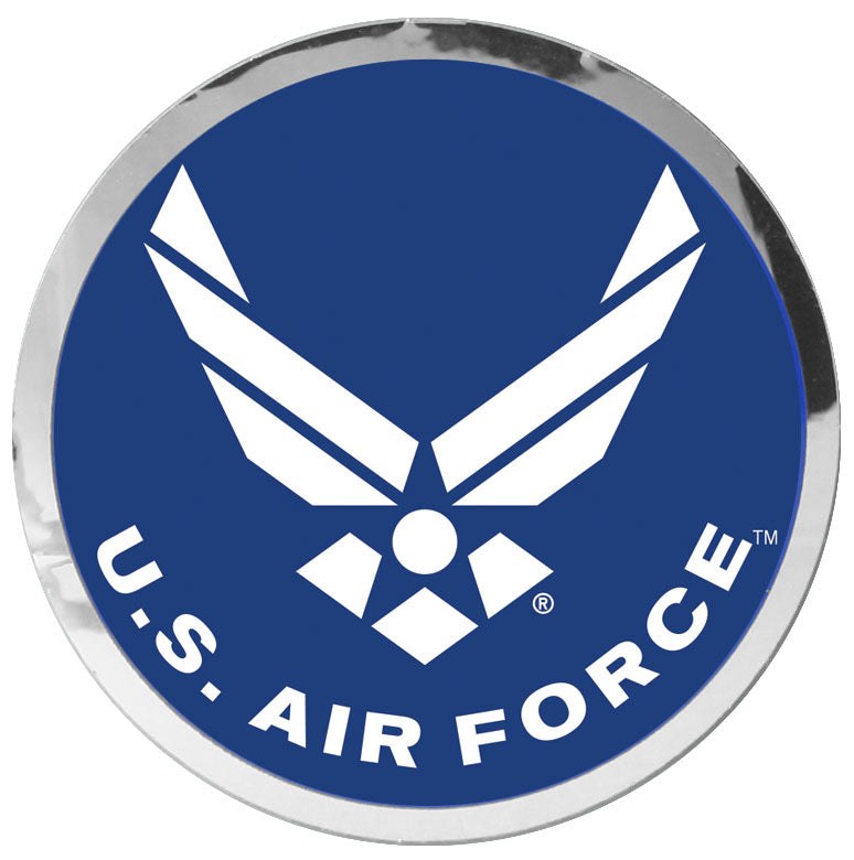 Silver Reflective Sticker US Air Force 3"