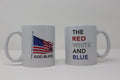 GOD BLESS FLAG  RED WHITE & BLUE MUG
