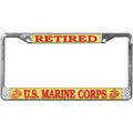 Retired Marine Corps Chrome License Plate
