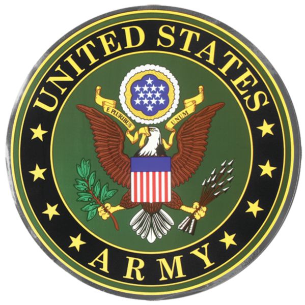 United States Army Crest 3" 4.25"x4.5" Round Sticker Decal