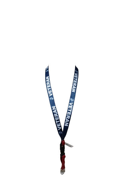 Marine  Veteran Imprint Removable Clasp Lanyard