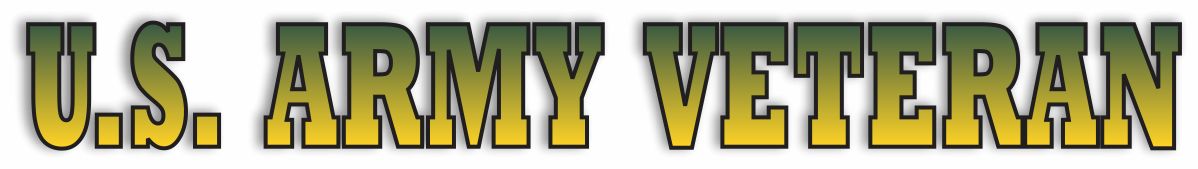 Mylar Decal - US Army Veteran 18"x1.5" Window Strip