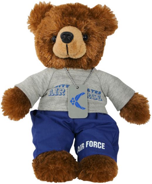 Air Force PT Bear with Dog Tag