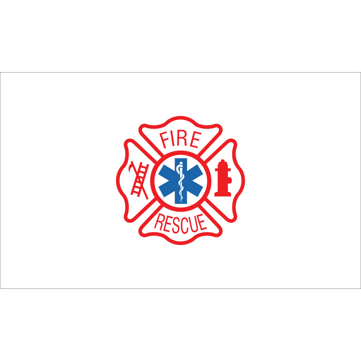 Fire Rescue 3x5' Nylon Flag