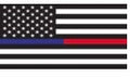 American Flag Thin Blue & Thin Red Line 4.5x2.33" Decal