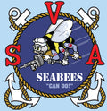 Seabees "VSA" Window Decal 5.3x3.75"