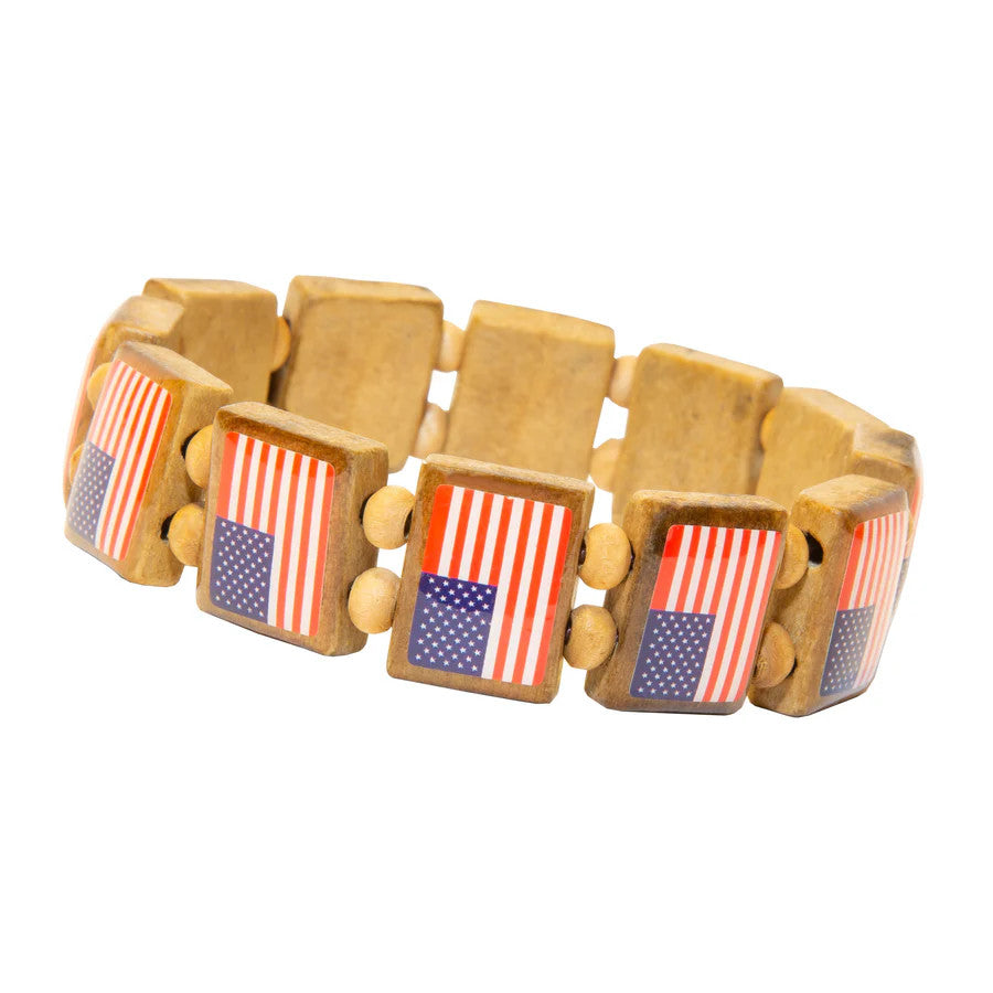 All American Flag 12 tile Bracelet