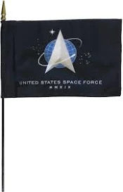 8x12" Space Force, E-Gloss, Mounted
