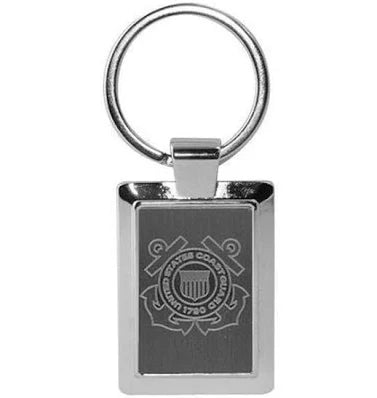 United States Coast Guard Crest Logo Laser Etched Key Chain