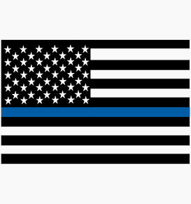 Thin Blue Line  American Sticker