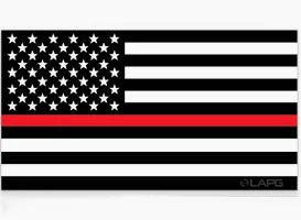 Thin Red Line 2.5 x 4.5" Decal