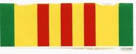 Veteran Campaign Ribbon 9"x3" sticker