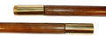 2- Piece Indoor Oak Finish Hardwood with Brass Joints Poles