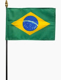 Brazil 4x6'' Stick Flag