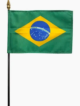 Brazil 4x6'' Stick Flag
