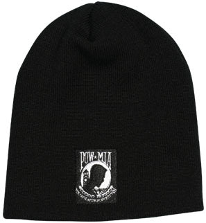 POW/MIA Logo DEMB on Black Skull Cap