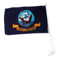 Navy Auto Window Flag