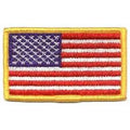 US Flag with Hook back 3 3/8 X 2 Patch