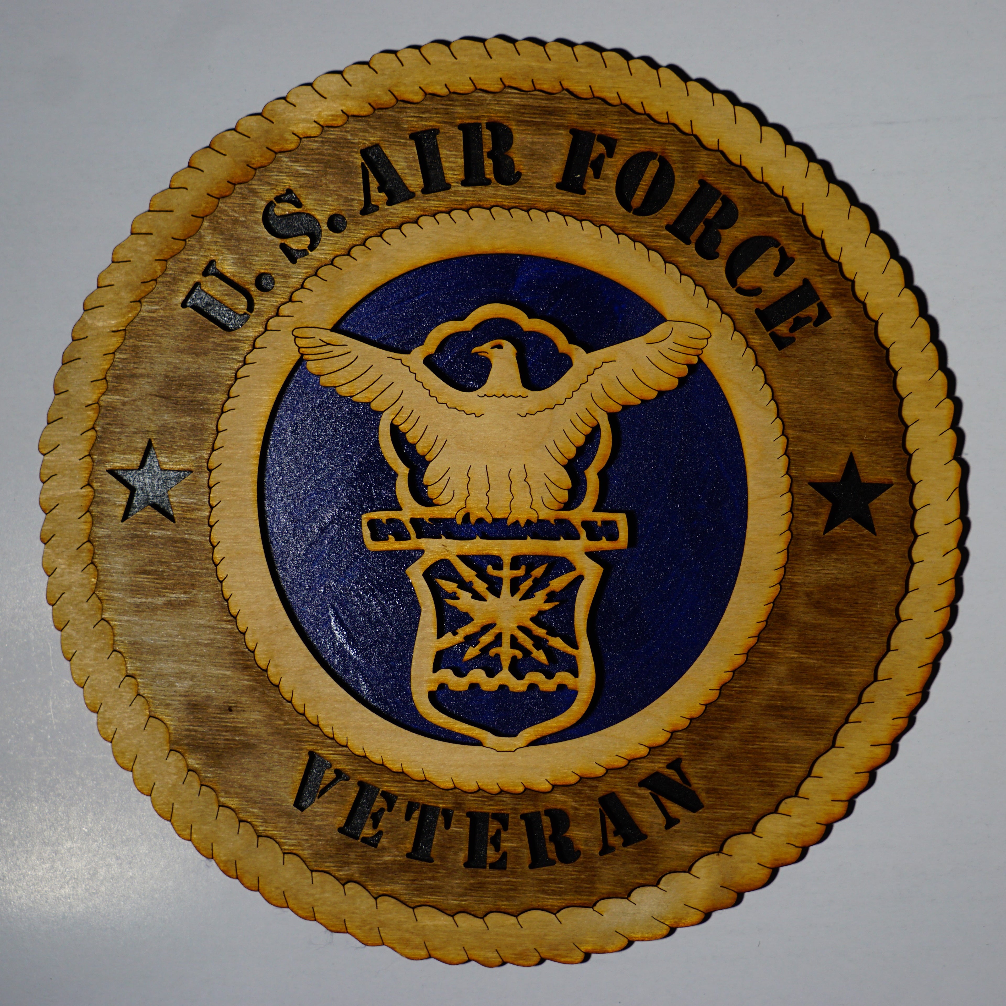 Air Force Veteran SM Plaque Locally Made