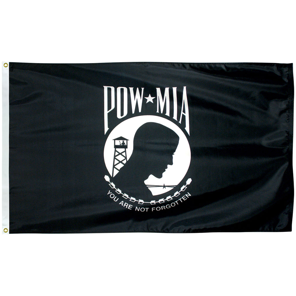 POW MIA Single Face Nylon Flag