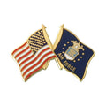 American and Air Force Crossed Flags on 1" Lapel Pin