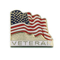American Flag with Veteran on 7/8" Lapel Pin