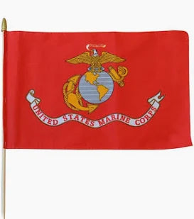 12x18 Marine Corp 30" wood Dowel & Spear