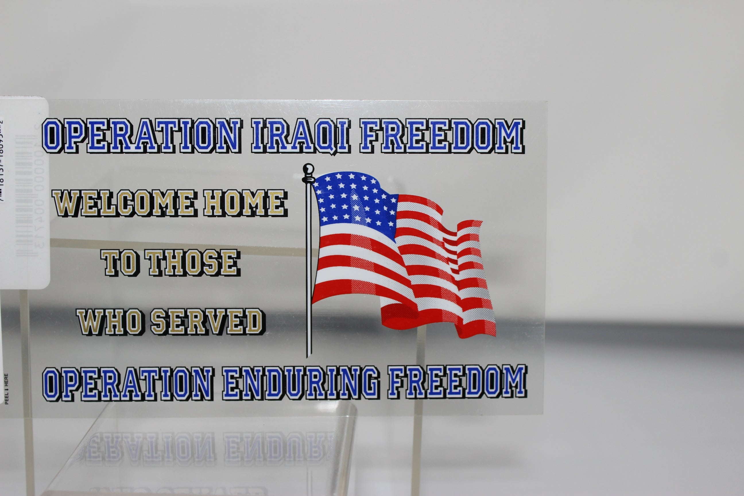Operation Iraqi Freedom/Operation Enduring Freedom Welcome Home Decal