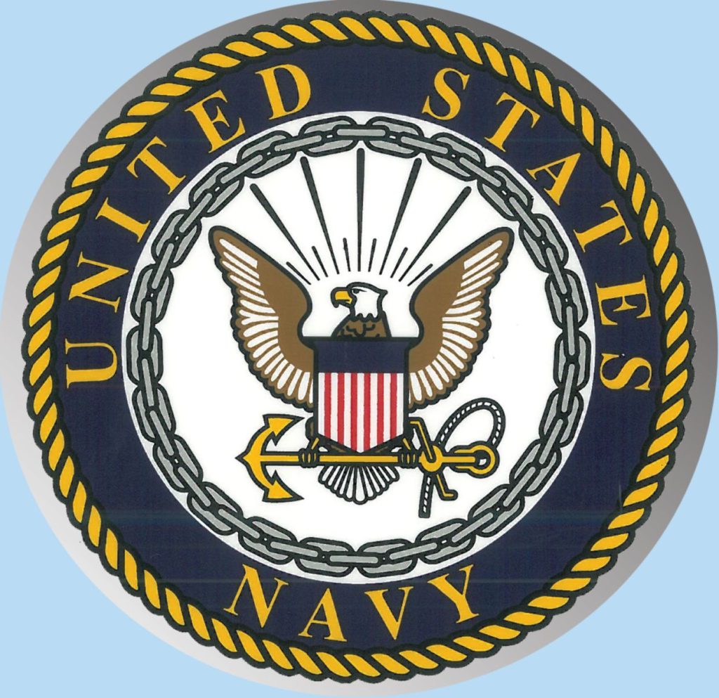 United States Navy Crest 12" Round Sticker