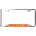 Marine Corps Chrome License Plate