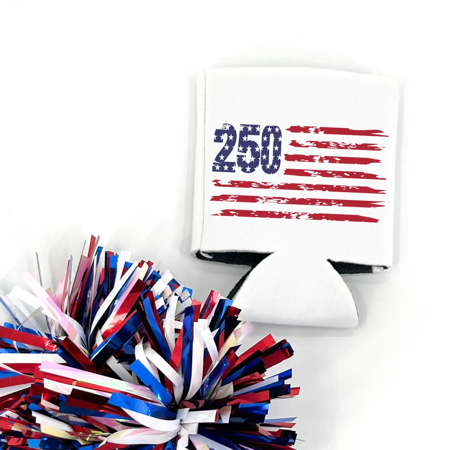 250 White Can Koozie